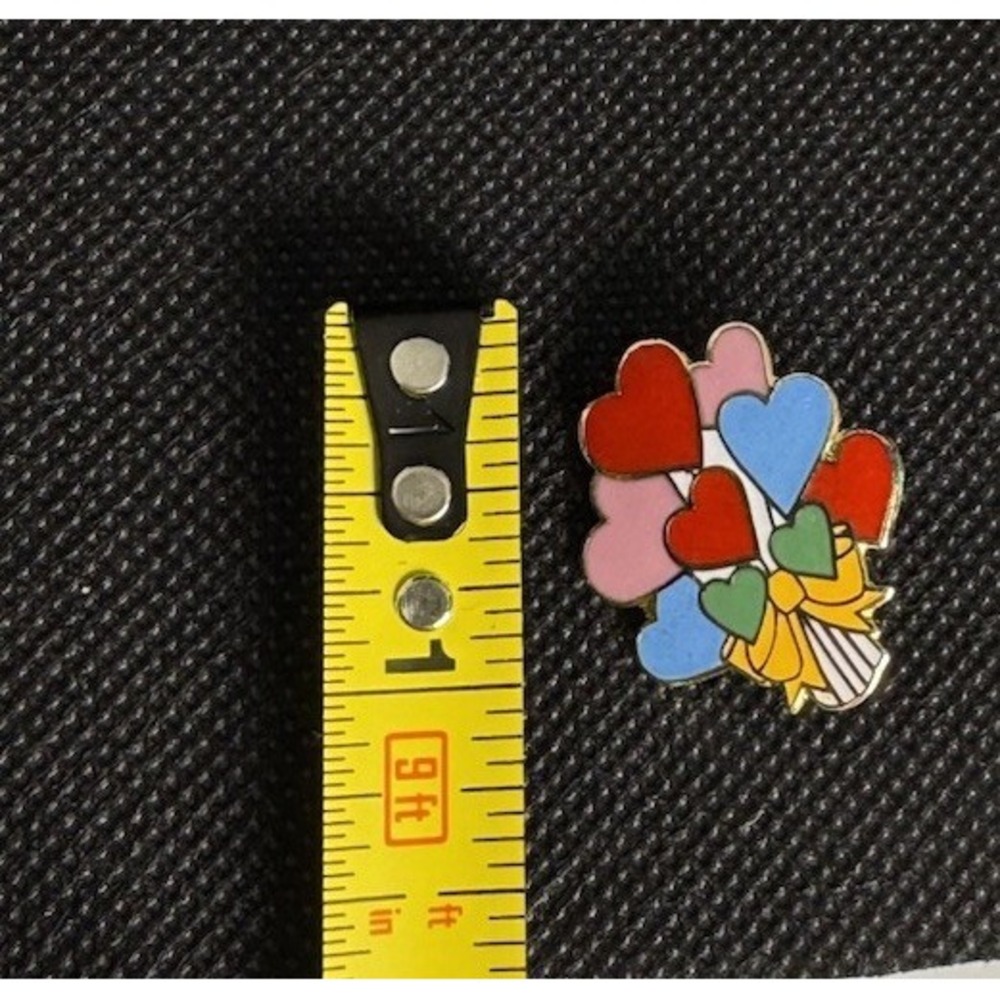 Vintage Gift Creations Heart Balloon Flower Pin Vintage . View 3
